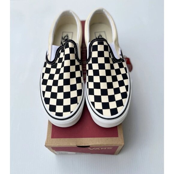 Vans Checkerboard Slip-On Black White Size 6.5 - Picture 5 of 11